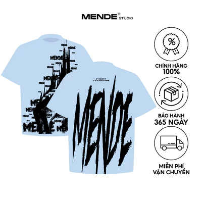My Blue Tee - Áo Thun Unisex Mende Màu Xanh