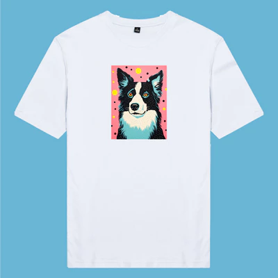 Áo thun ngắn tay unisex nam nữ vải cotton 100% in in hình Yêu thú cưng - Border Collie