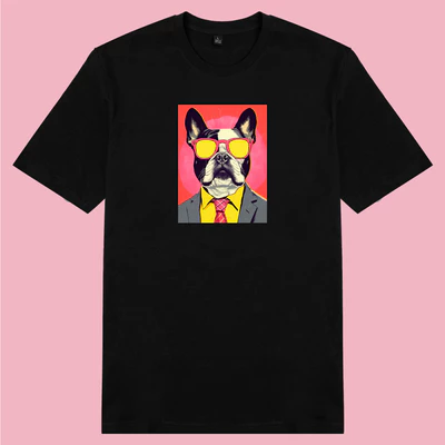 Áo thun ngắn tay unisex nam nữ vải cotton 100% in in hình Yêu thú cưng - Boston Terrier