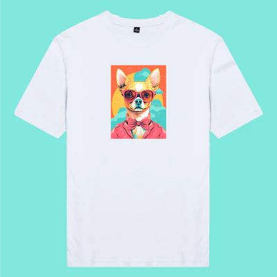 Áo thun ngắn tay unisex nam nữ vải cotton 100% in in hình Yêu thú cưng - Chihuahua