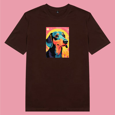 Áo thun ngắn tay unisex nam nữ vải cotton 100% in in hình Yêu thú cưng - dachshund