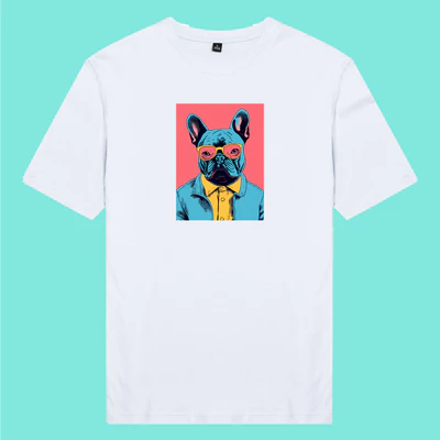 Áo thun ngắn tay unisex nam nữ vải cotton 100% in in hình Yêu thú cưng - French Bulldog