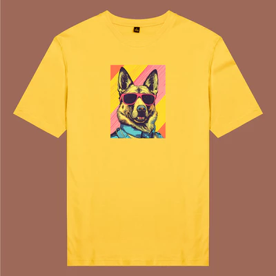 Áo thun ngắn tay unisex nam nữ vải cotton 100% in in hình Yêu thú cưng - german shepherd
