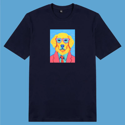 Áo thun ngắn tay unisex nam nữ vải cotton 100% in in hình Yêu thú cưng - Golden Retriever
