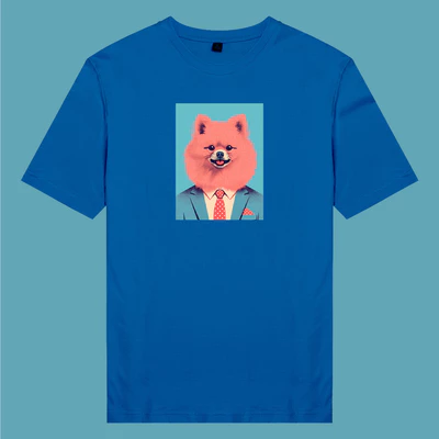 Áo thun ngắn tay unisex nam nữ vải cotton 100% in in hình Yêu thú cưng - pomeranian