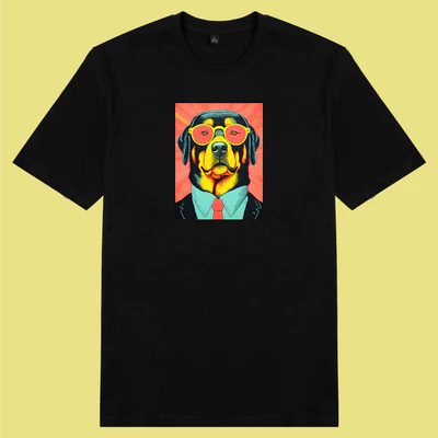 Áo thun ngắn tay unisex nam nữ vải cotton 100% in in hình Yêu thú cưng - Rottweiler