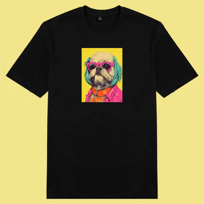 Áo thun ngắn tay unisex nam nữ vải cotton 100% in in hình Yêu thú cưng - shih tzu