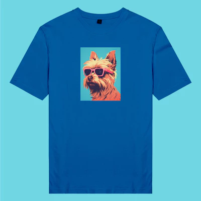 Áo thun ngắn tay unisex nam nữ vải cotton 100% in in hình Yêu thú cưng - yorkshire terrier