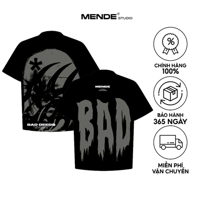 Bad Deeds Tee - Áo thun Mende Unisex Đen