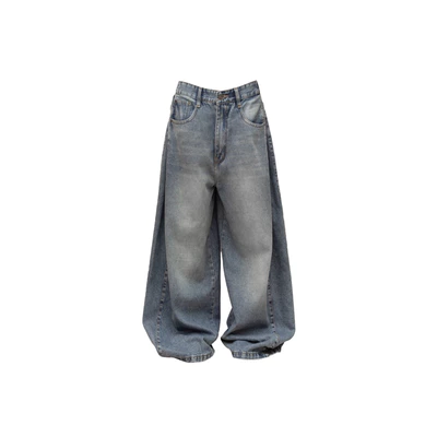 HYPNOTISM | PLEATED WIDE JEANS - Quần jeans xếp ly ống rộng thời trang