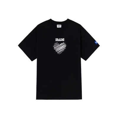 Áo Thun Unisex Local Brand MADE Heart / Black