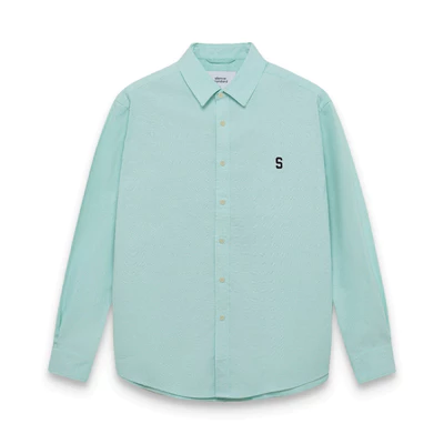 Áo sơ mi Silencestandard Premium Oxford Shirt Logo S thêu/ Trơn xanh mint