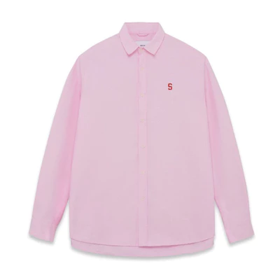 Áo sơ mi Summer SilenceStandard Oxford Logo S/Basic Trơn hồng [SO09]