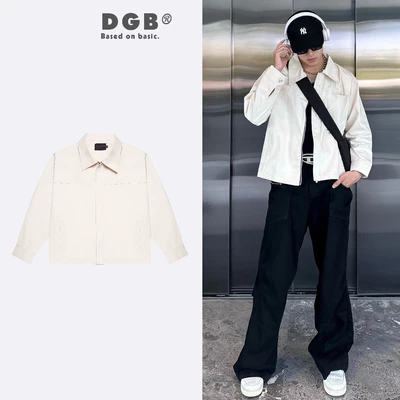 ÁO KHOÁC - JACKET KAKI ZIP FORM BOXY DGB CREAM (Màu be kem)