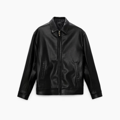Áo khoác nam ROWAY, chất da PU nhập khẩu cao cấp | jacket đen
