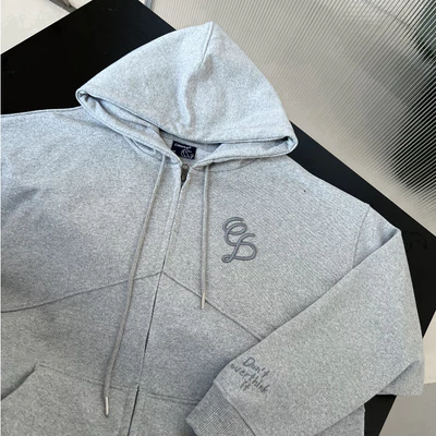 Áo Hoodie Zip OVERTHINKING Cinder Form Rộng Thêu Nổi 3D Cao Cấp, Local Brand Chính Hãng