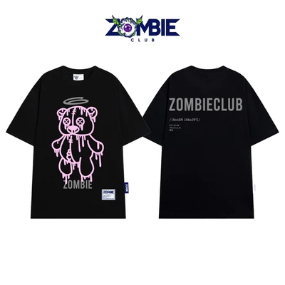 Áo Thun Zombie Club BEAR ANGEL, Local Brand Unisex cotton 100% 230gsm Chính Hãng