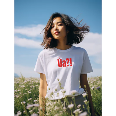 Áo thun unisex cotton 100% in chữ Ủa