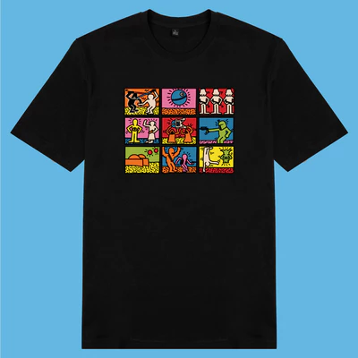 Áo thun cotton 100% unisex, phong cách thời trang in hình Keith Haring Star war