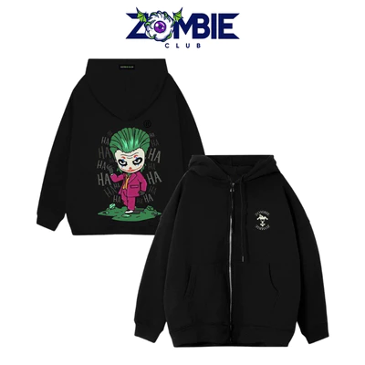 Áo Hoddie Zip Zombie Club, JOKER Tybo Unisex Chính Hãng