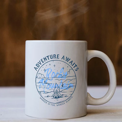 Ly sứ cốc sứ in hình Du lịch Adventure Awaits đơn giản là đẹp , quà tặng cao cấp