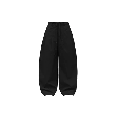 HYPNOTISM | CURVY TROUSERS - Quần dài cotton polyester xếp ly ống cong phong cách đơn giản cá tính