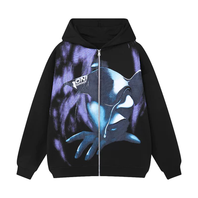 Áo Zipper Hoodie unisex C.O.Y màu đen- Hoodie Onism
