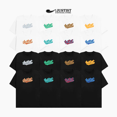 Áo thun Nam nữ unisex JUSTIST Signature hình in nhiều màu chất cotton ngắn tay TSJT064