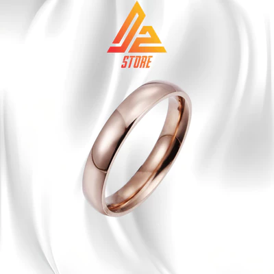 [Có thể khắc 2 mặt] Nhẫn DZ Zeal Vàng Hồng cặp đôi khắc tên theo yêu cầu unisex nam nữ [Bảo hành 5 năm]