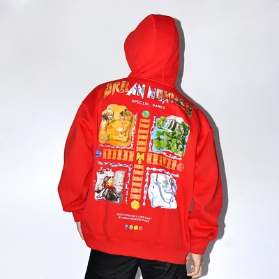 Áo Khoác Hoodie URBAN MONKEY Special Game Hoodie Red Nỉ Bông Form Regular Nam Nữ Màu Đỏ Local Brand