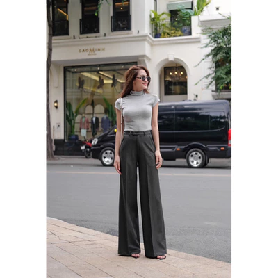 RUBIES  Andrew Pants - Quần Dài Nữ Vải Jean Cotton Ống Suông Rộng