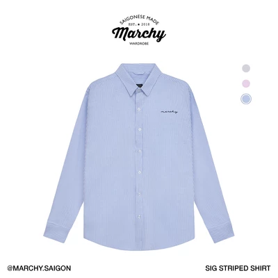 MARCHY - Sig Striped Shirt - Áo sơ mi sọc