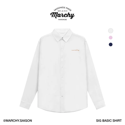 MARCHY - Sig Basic Shirt - Áo sơ mi trơn