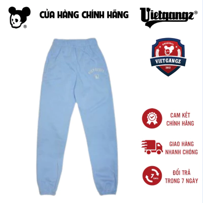 Quần Dài Nỉ Bông Unisex Phong Cách Đường Phố Chính Hãng VIETGANGZ "Blue Sky"