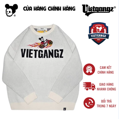 Áo Sweater Vietgangz Racing Dây Nhãn Mác CNC Nhựa 3D In Mã QR - Size S