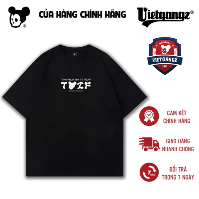 Áo Thun Form Rộng Vietgangz: T- Shirt Thanks Mouse Man If Friday Balck