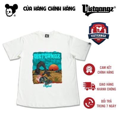 [ HOT] Áo Thun Oversize Offroad White Vietgangz Original Màu Sắc Bền Bỉ, Hình In Tỉ Mỉ