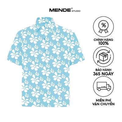 Mende - Azul Shirt - Áo sơ mi nam tay ngắn mùa hè