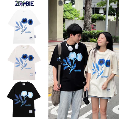 Áo Thun Zombie Club FLOWER, Local Brand Unisex cotton 100% 230gsm Chính Hãng