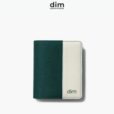 Ví vải phối da DIM Fiber Wallet Đứng