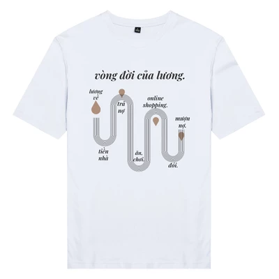 Áo thun unisex cotton 100% in hình Vòng đời của lương