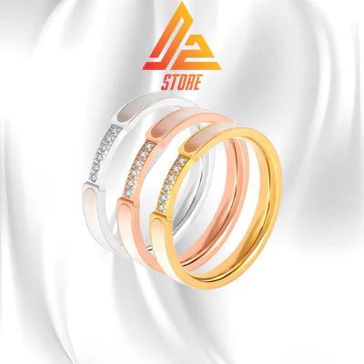 Nhẫn xà cừ DZ Seakiss v1 khắc tên theo yêu cầu cặp đôi thời trang Titanium 316L [Bảo Hành 5 năm]