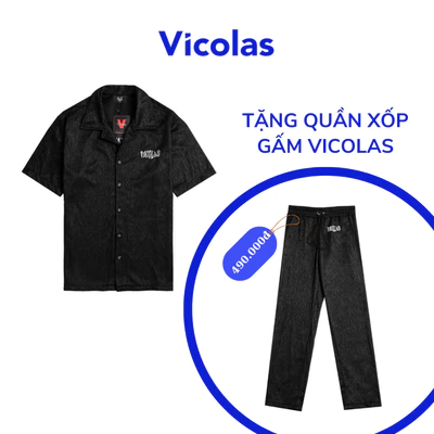 [Chỉ còn quần] chất liệu xốp gấm tay lửng V VICOLAS ROAD SURFACE SHIRT - VICOLAS