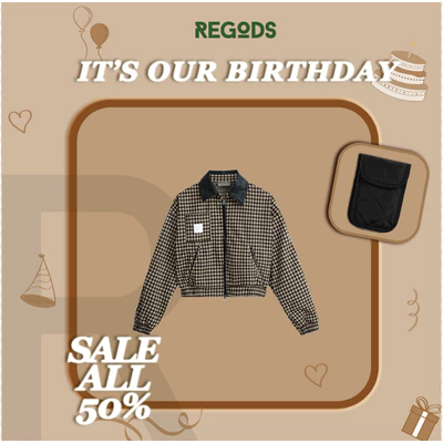 Áo khoác cổ bẻ vải dạ Tartan Zipped Jacket Regods form crop nữ