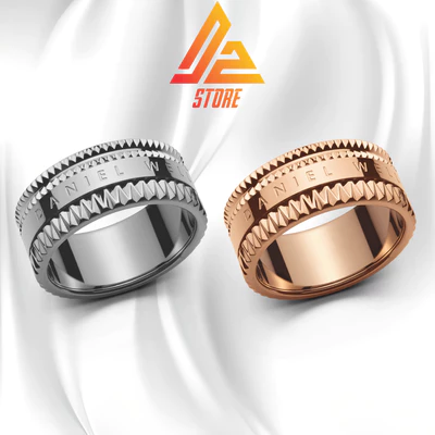 Nhẫn DW v5 Elevation - Nhẫn cặp đôi thời trang Titanium 316L thép không gỉ [Bảo Hành 5 năm]