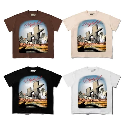 Áo thun RELICS TEE tay lỡ - ĐEN/TRẮNG/BEIGE/NÂU - unisex cổ tròn - HIGHCLUB Chính hãng