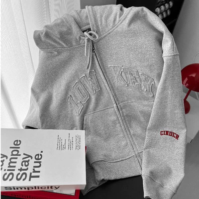 Áo Hoodie Zip Boxy LOWKEY Cinder Form Đẹp, Local Brand Chính Hãng