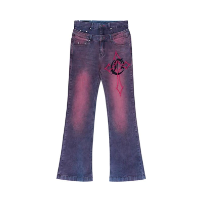 QUẦN DOUBLE C CROSS PINK FLARE JEANS (COZY X CH2)