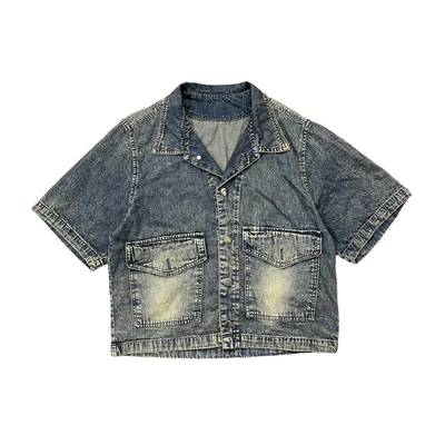 Áo Sơ Mi Form Boxy Nữ cá tính DRIMWE BOXYSHIRT chất liệu jean