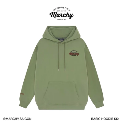 MARCHY - Basic Hoodie  SS1 - Áo khoác tròng đầu